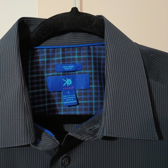 NWOT ~ Egara's Long Sleeved No Iron, Slim Fit Dress Shirt (Size: Large) - Picture 3 of 5